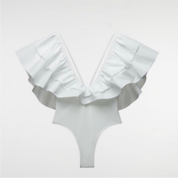 Zara Large Ruffle Swimsuit - Picture 6 of 7